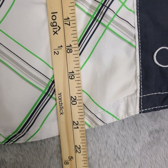 Op Ocean Pacific Swimsuit Board Shorts Men 3XL Black White Green Gray Plaid - Picture 4 of 9